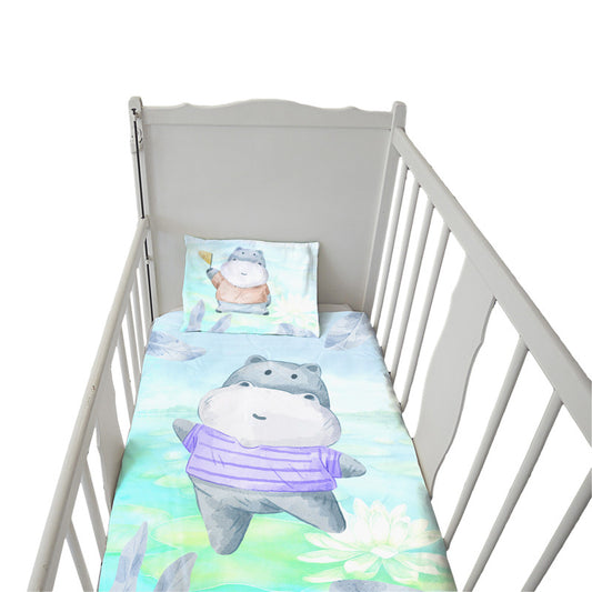 Adorable Hippopotamus Cot Set
