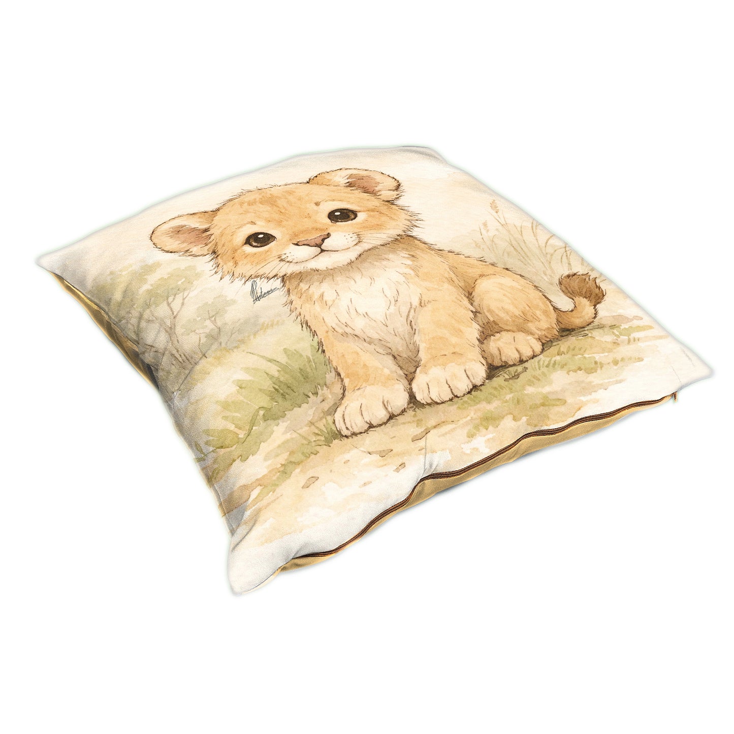 Adorable Baby Lion Cub Sitting Kids Scatter by Nathan Pieterse