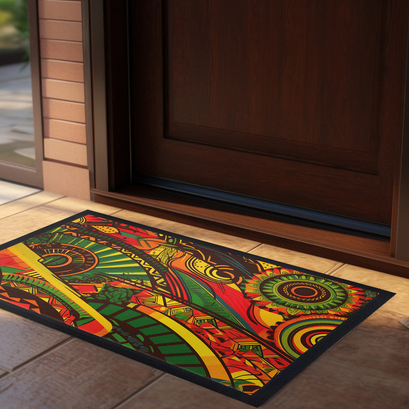 Africa Abstract Pattern Door Mat