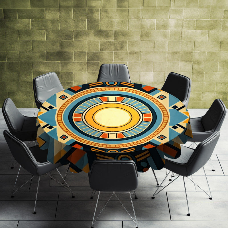 Africa Mosaic Round Tablecloth