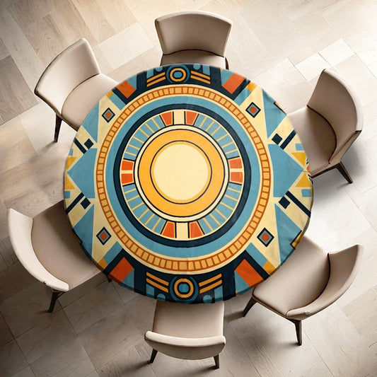 Africa Mosaic Round Tablecloth