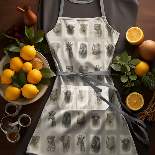 Africa's Animals Apron by Nathan Pieterse