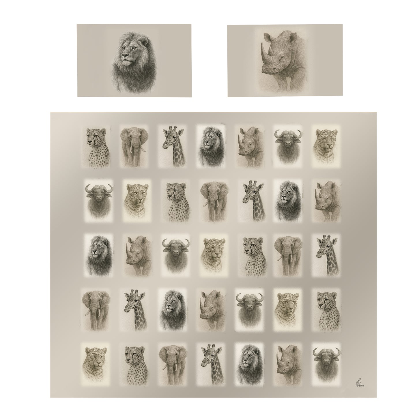 Africa's Animals Duvet Cover Set by Nathan Pieterse