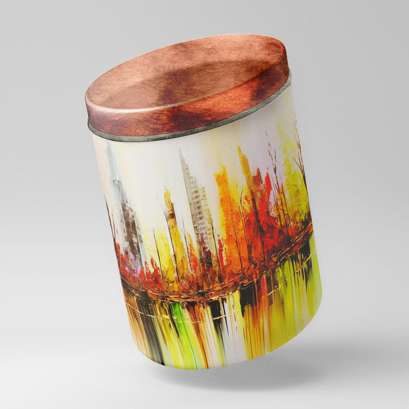 African City Abstract Decoupage Drum Cover