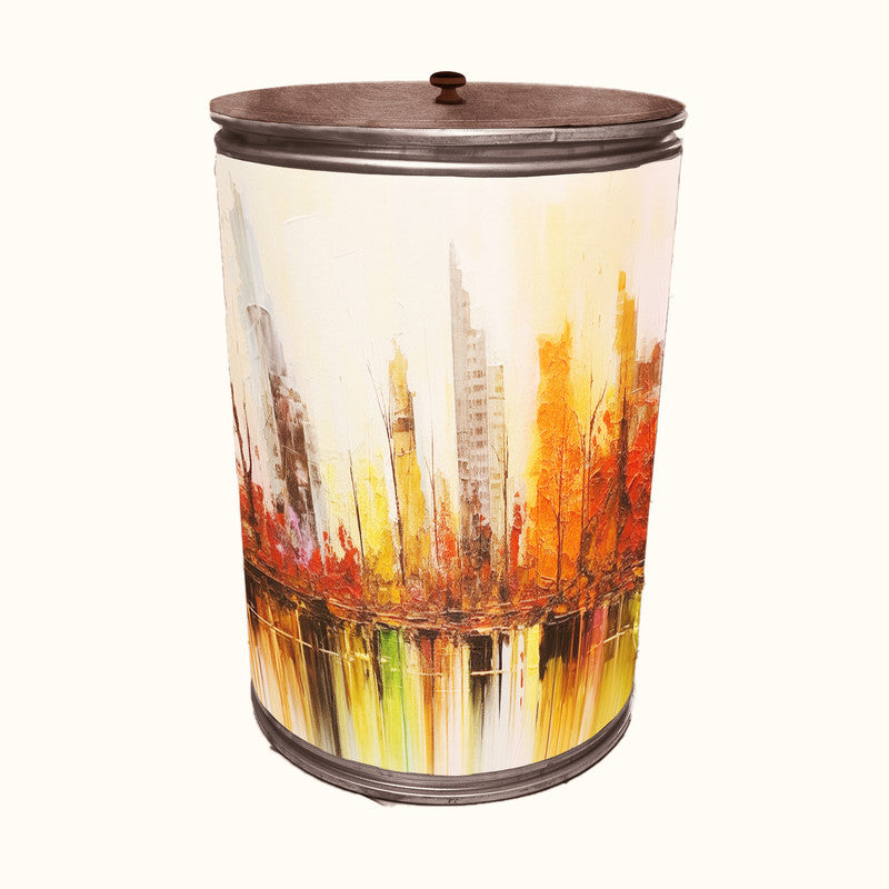 African City Abstract Decoupage Drum Cover