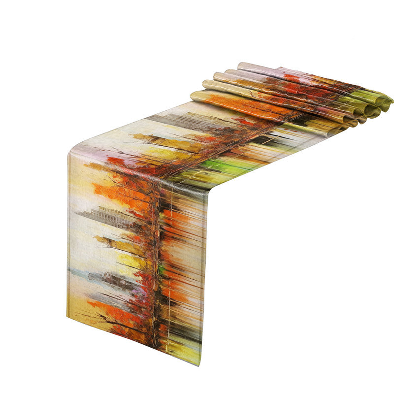 African City Abstract Table Runner