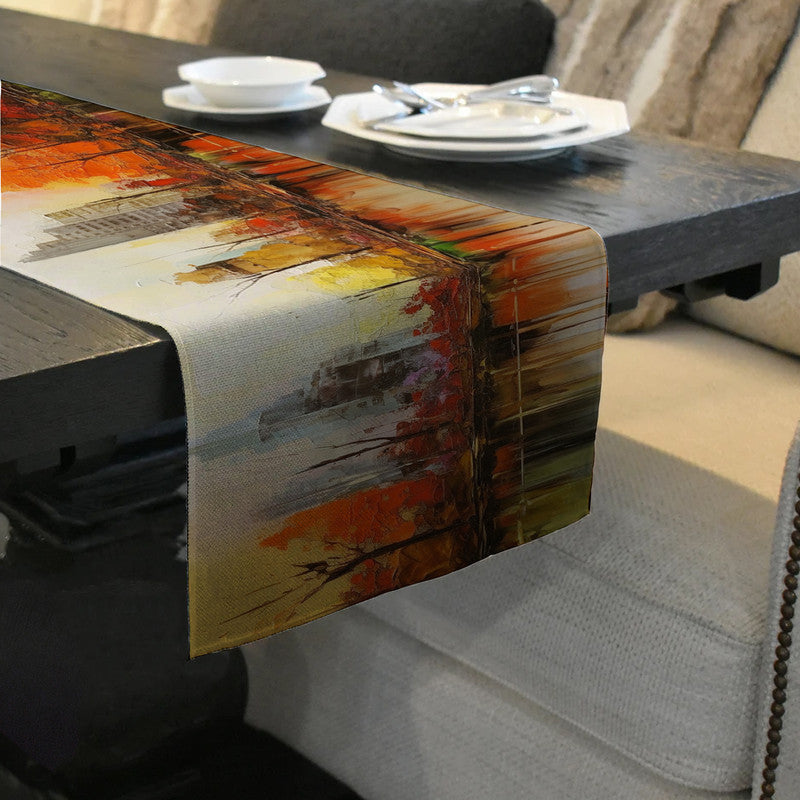 African City Abstract Table Runner