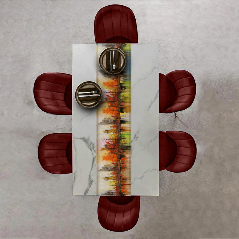 African City Abstract Table Runner