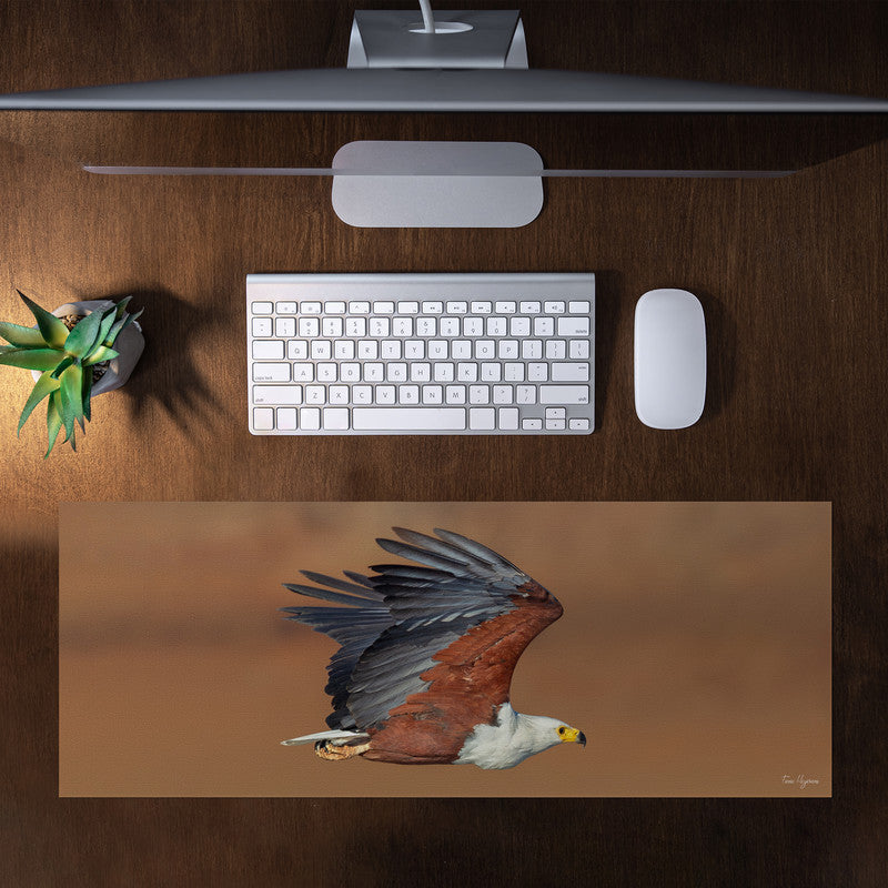 African Fish Eagle Kruger Desk Pad by Fanie Heymans