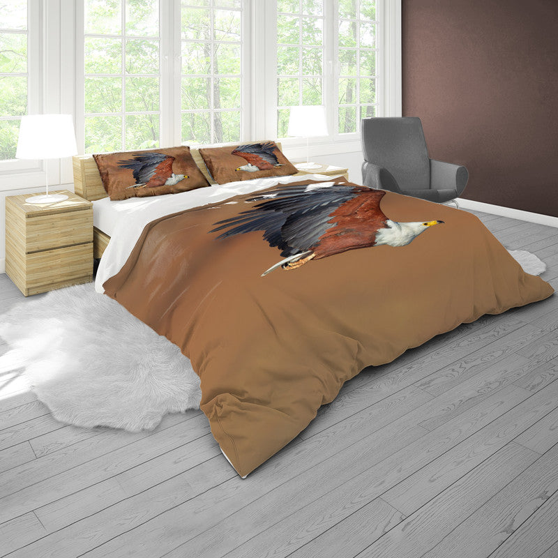 African Fish Eagle Kruger Duvet Cover Set by Fanie Heymans