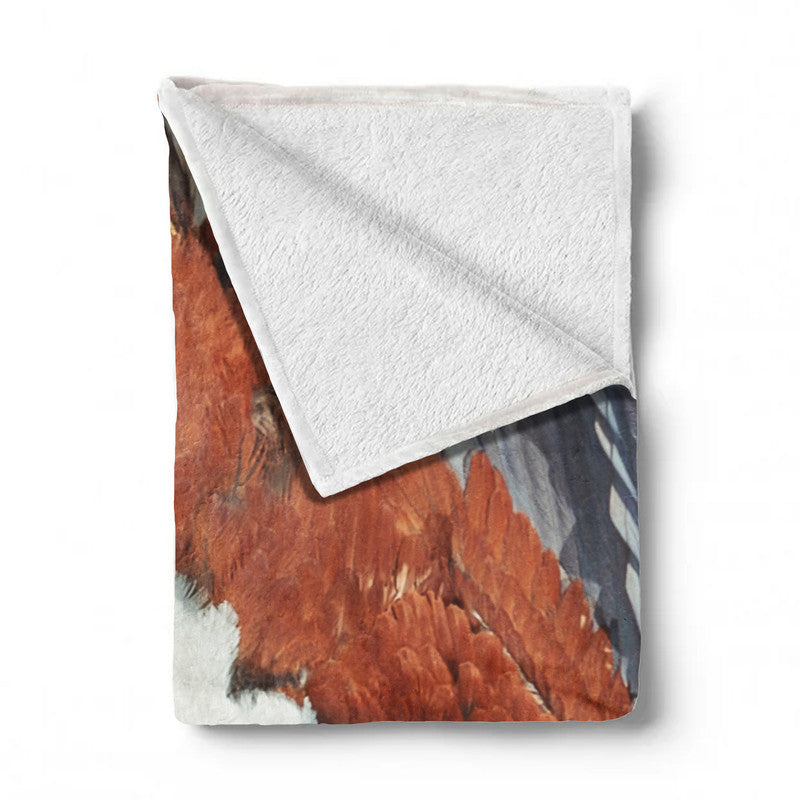 African Fish Eagle Kruger Light Weight Fleece Blanket by Fanie Heymans