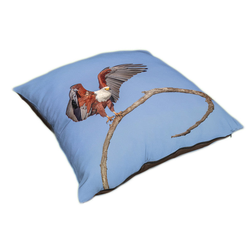 African Fish Eagle Landing Luxury Scatter by Fanie Heymans