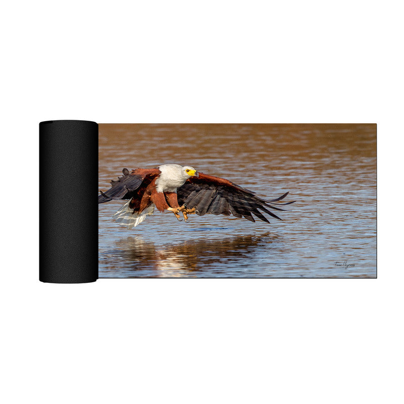 African Fish Eagle Left Desk Pad by Fanie Heymans