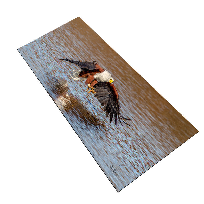 African Fish Eagle Left Desk Pad by Fanie Heymans