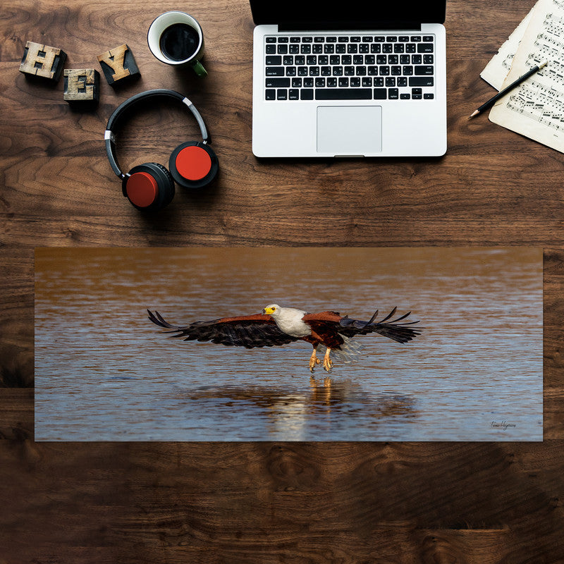 African Fish Eagle Right Desk Pad by Fanie Heymans