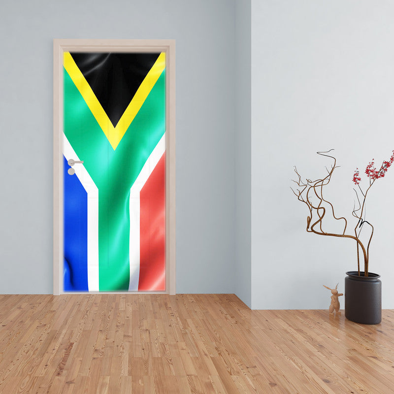 African Flag Door Decoupage