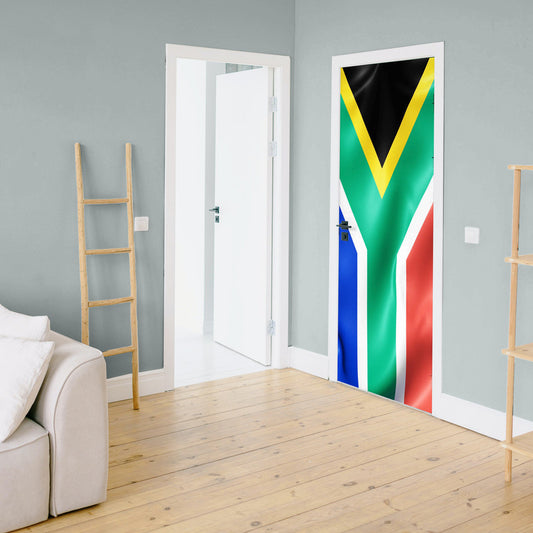 African Flag Door Decoupage