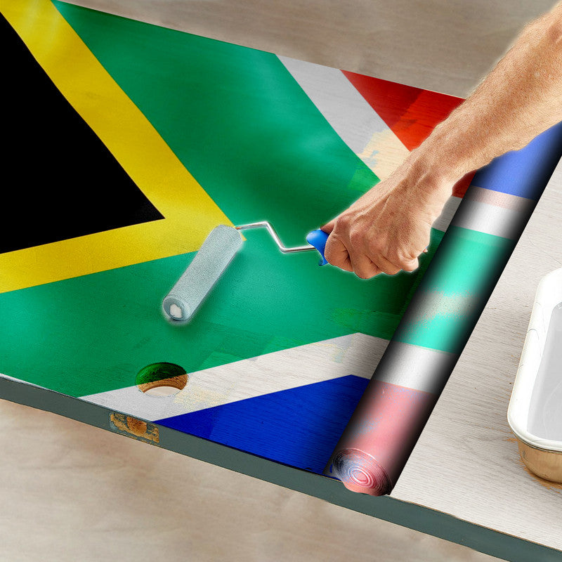 African Flag Door Decoupage