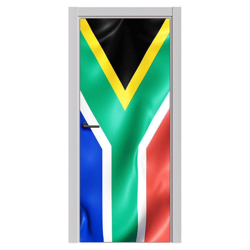 African Flag Door Decoupage