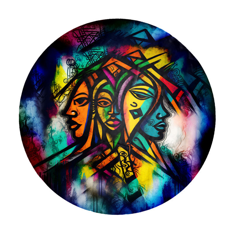 African Hue Round Tablecloth
