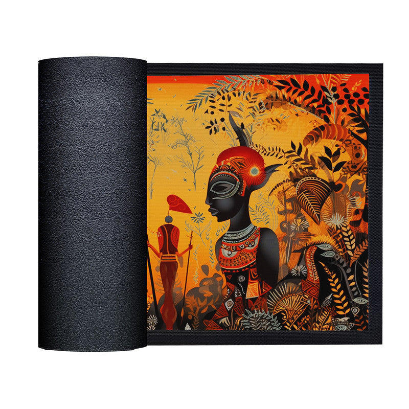 African Jungle Abstract Door Mat