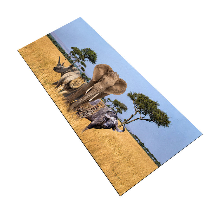 African Landscape Big 5 Desk Pad by Fanie Heymans
