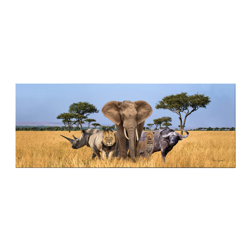 African Landscape Big 5 Desk Pad by Fanie Heymans