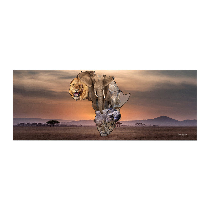 African Map Big 5 Desk Pad by Fanie Heymans