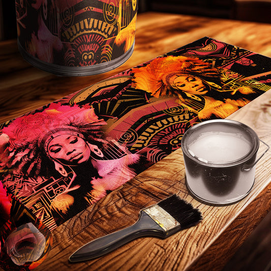 African Revelation Decoupage Drum