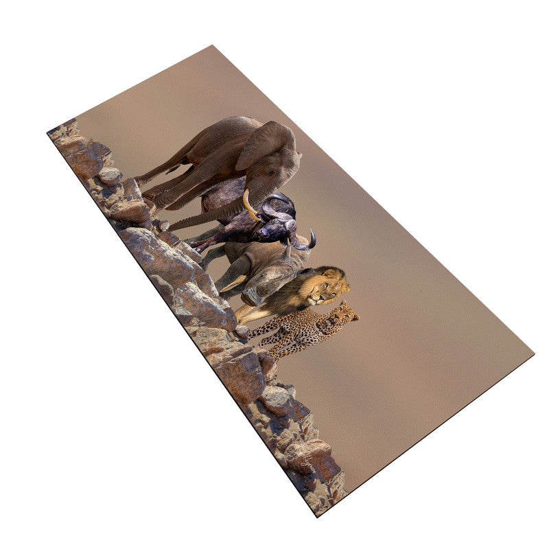 African Rock Big 5 Desk Pad by Fanie Heymans