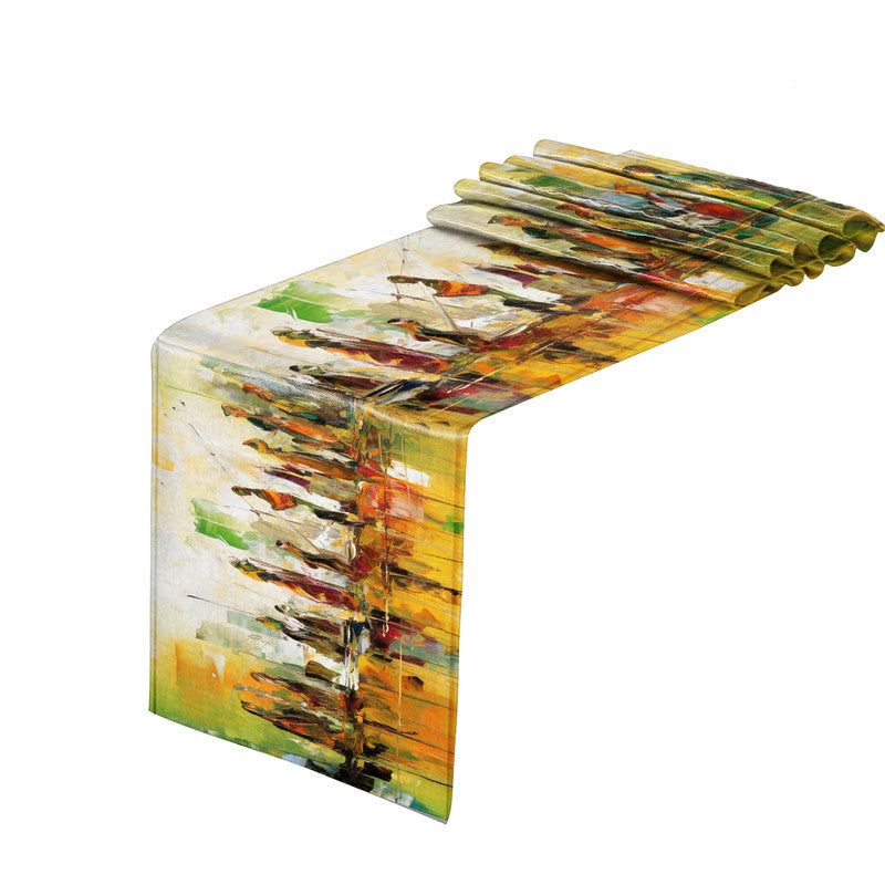 African Tribes Abstract Table Runner