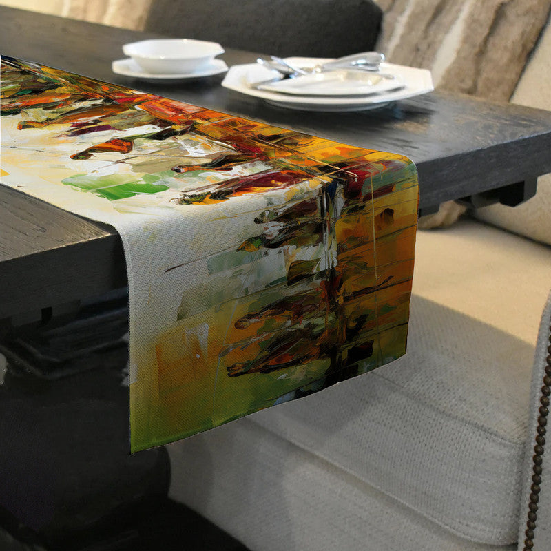 African Tribes Abstract Table Runner