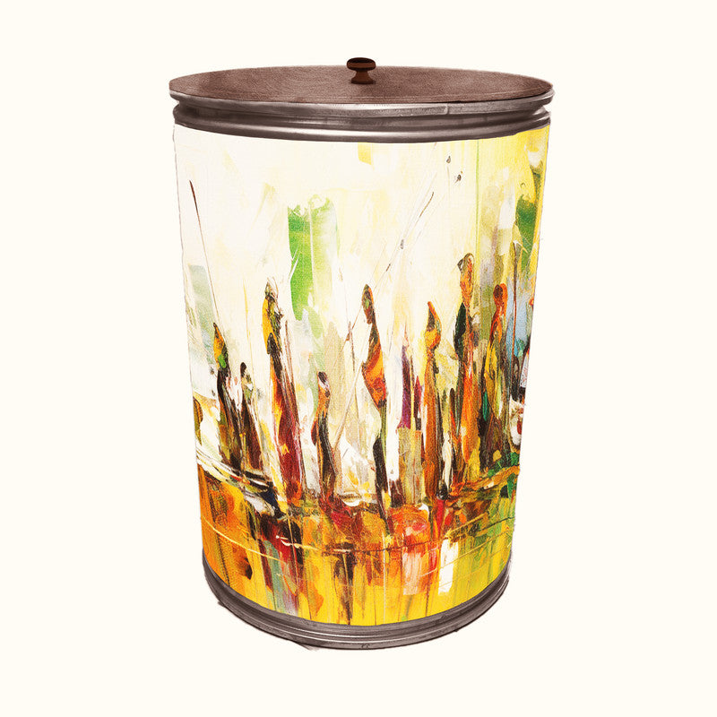 African Tribes Decoupage Drum Cover
