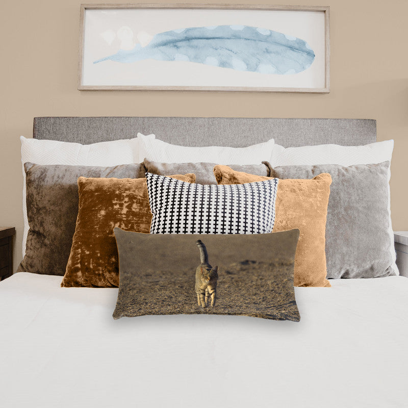 African Wild Cat Oblong Luxury Scatter by Annette Heymans