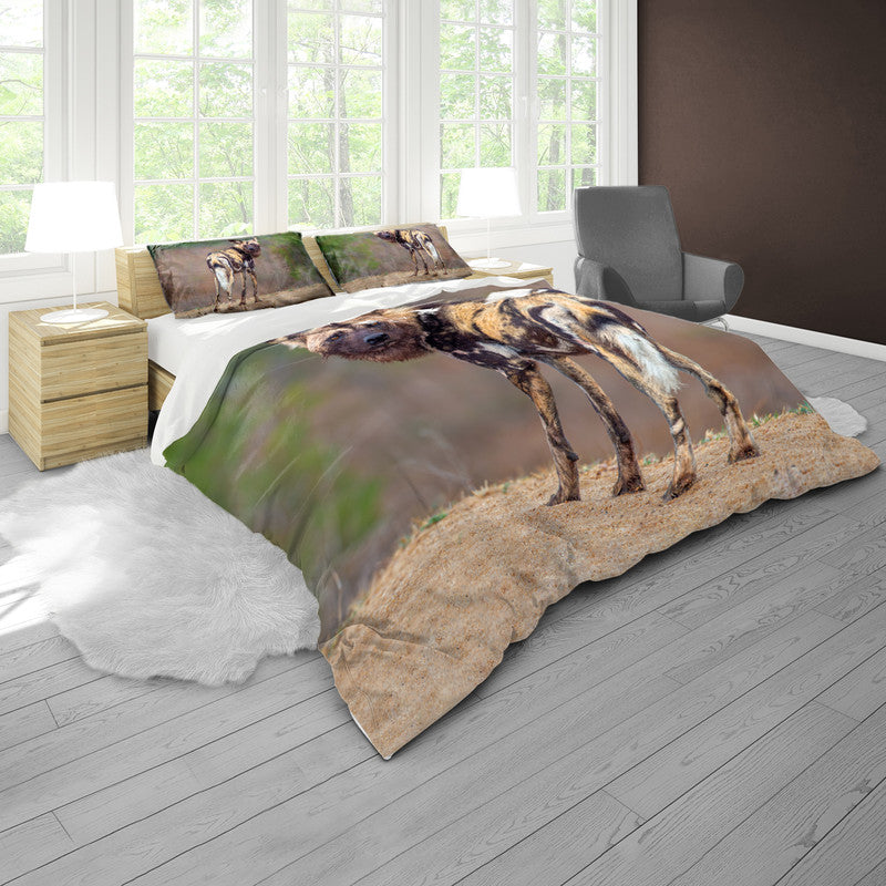 African Wild Dog Duvet Cover Set by Fanie Heymans
