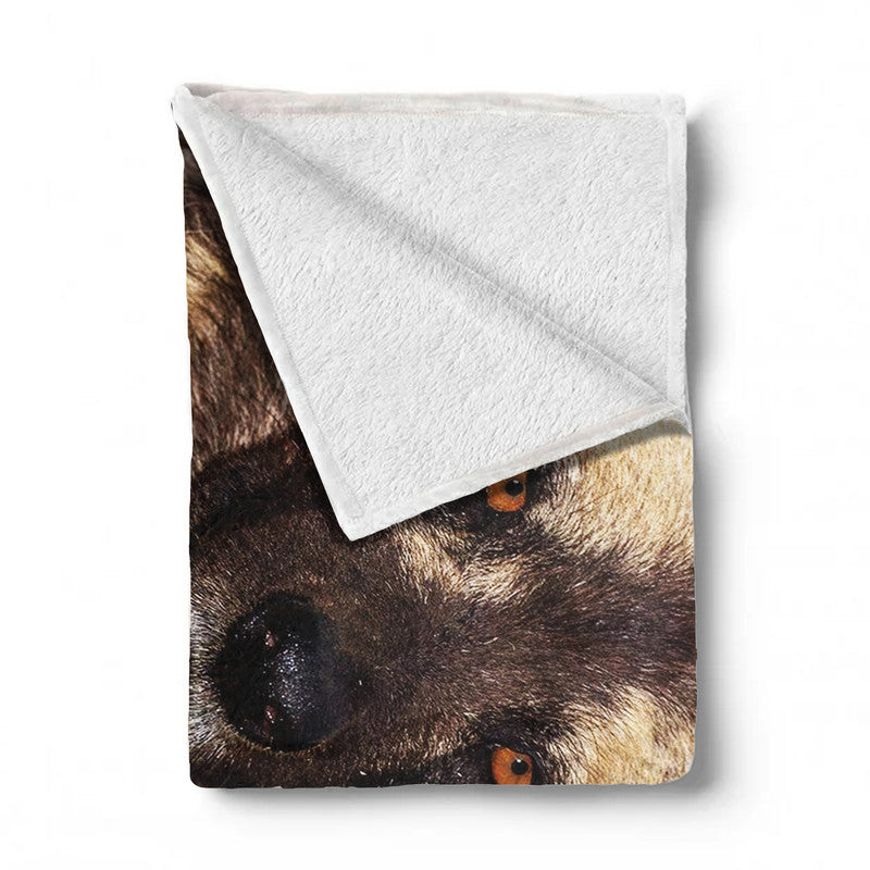 African Wild Dog Light Weight Fleece Blanket by Fanie Heymans