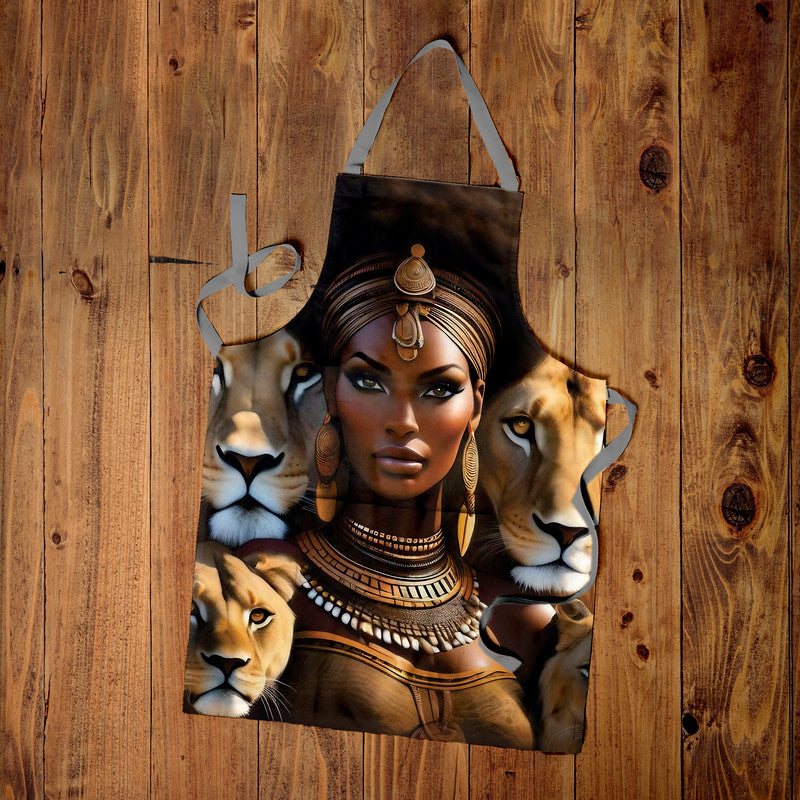 African queen Medium Length Apron