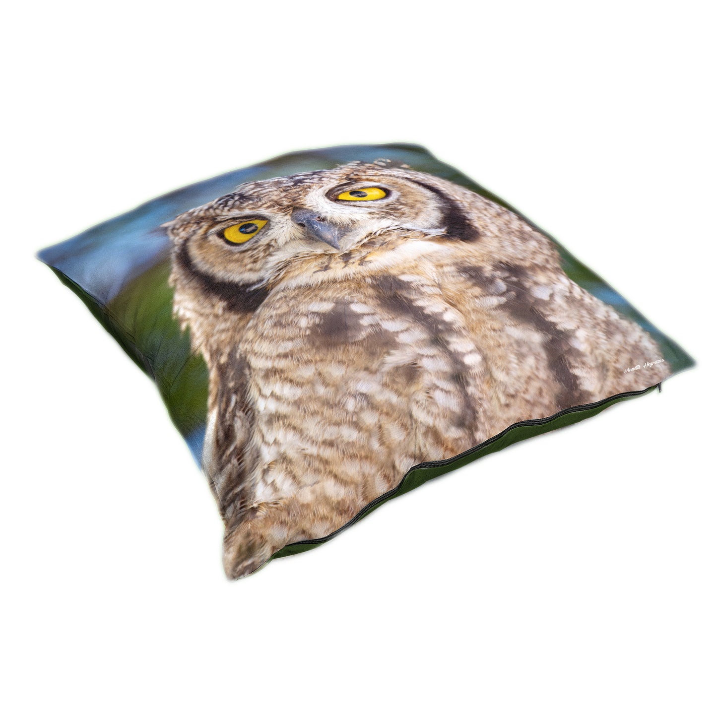 African Spotted Eagle Owl Luxury Scatter by Annette Heymans