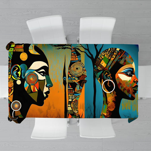 Afrika Tribal Abstract Rectangle Tablecloth