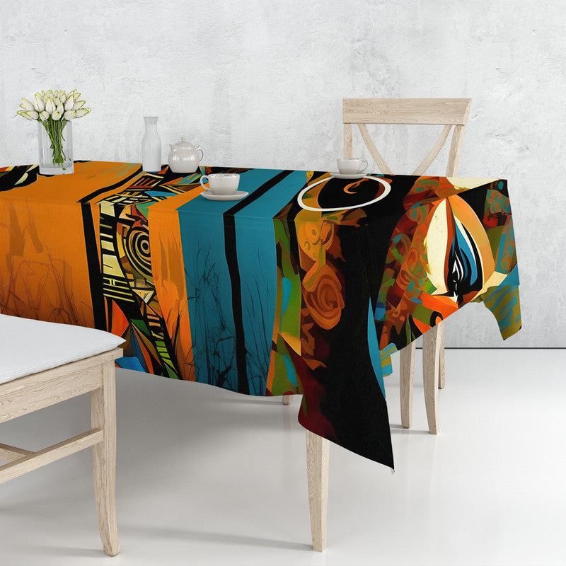 Afrika Tribal Abstract Rectangle Tablecloth