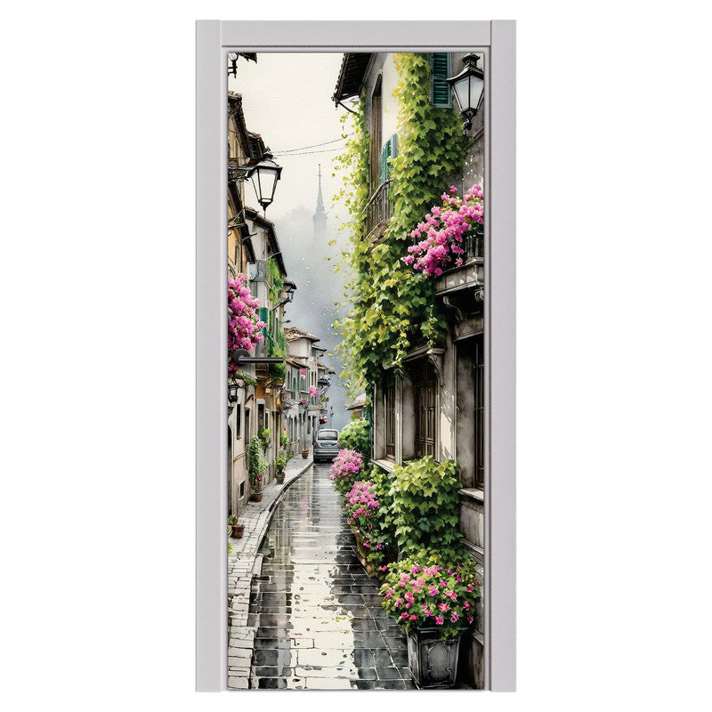 After The Rain Door Decoupage