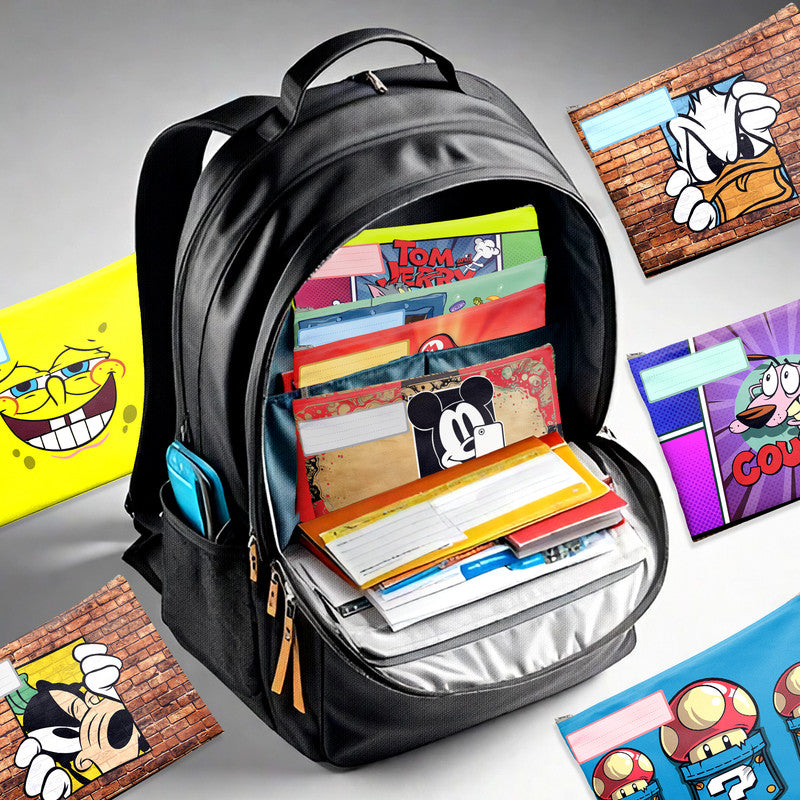 All Stars Cartoons Subject Savvy Book Bags Set Of 9