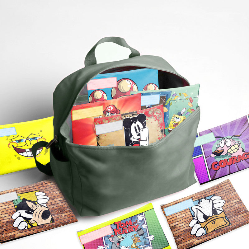 All Stars Cartoons Subject Savvy Book Bags Set Of 9