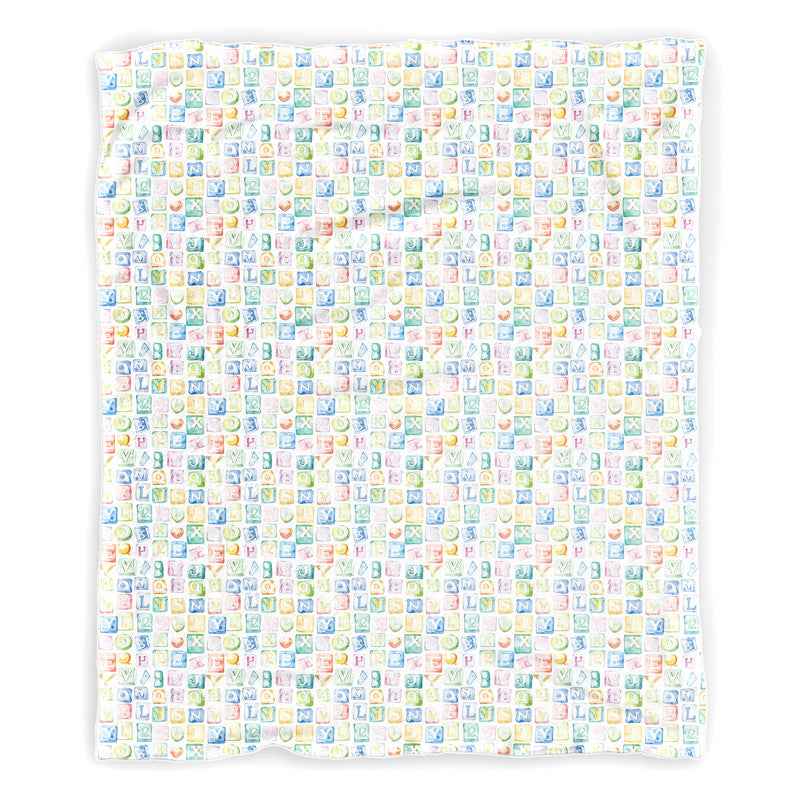 Alphabet Minky Blanket