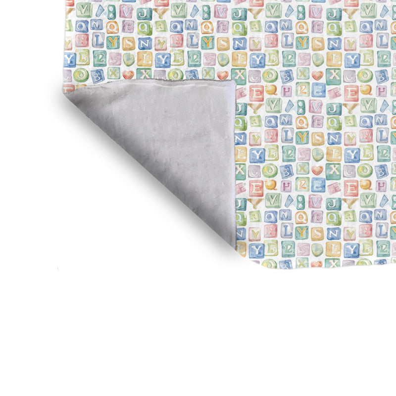 Alphabet Minky Blanket