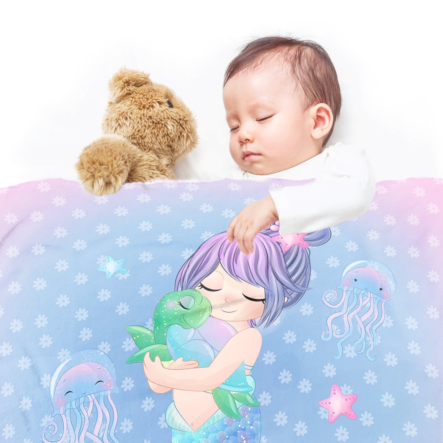 Amazing Mermaid Baby Fleece Blanket