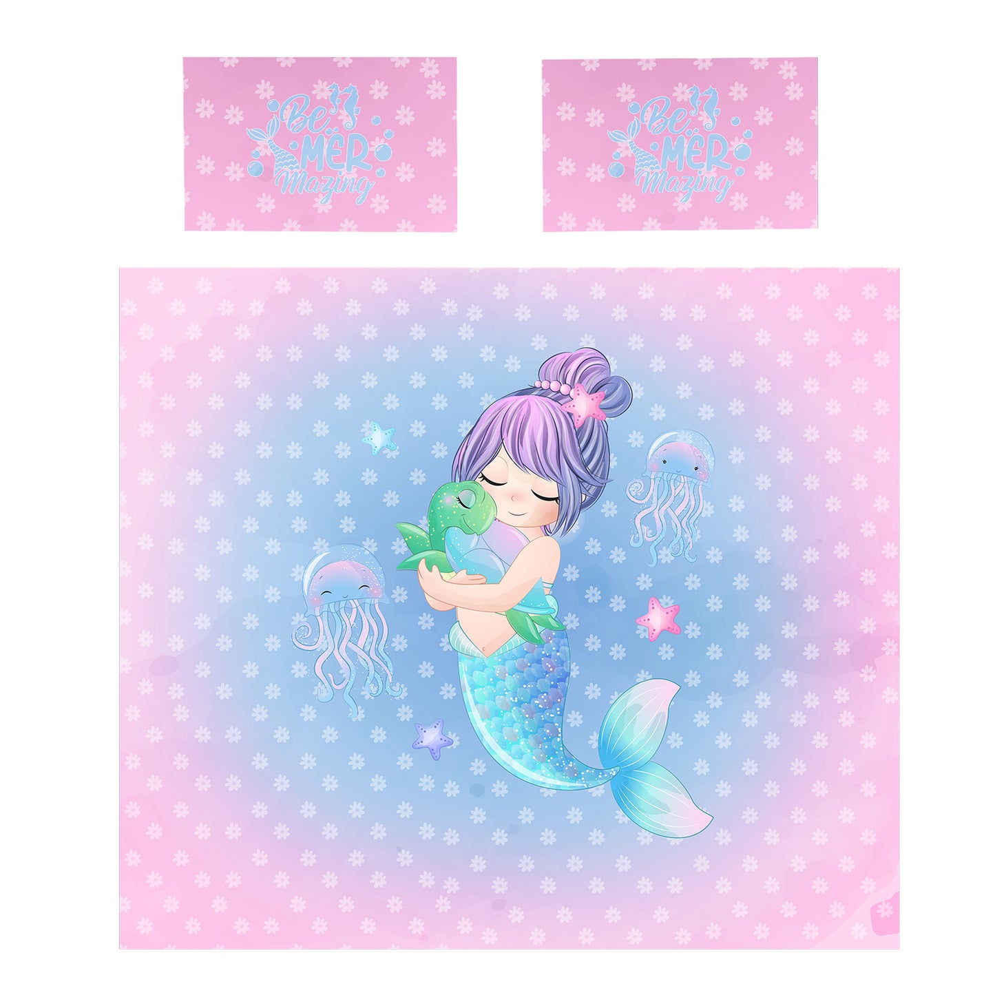 Amazing Mermaid Kids Duvet Cover Set