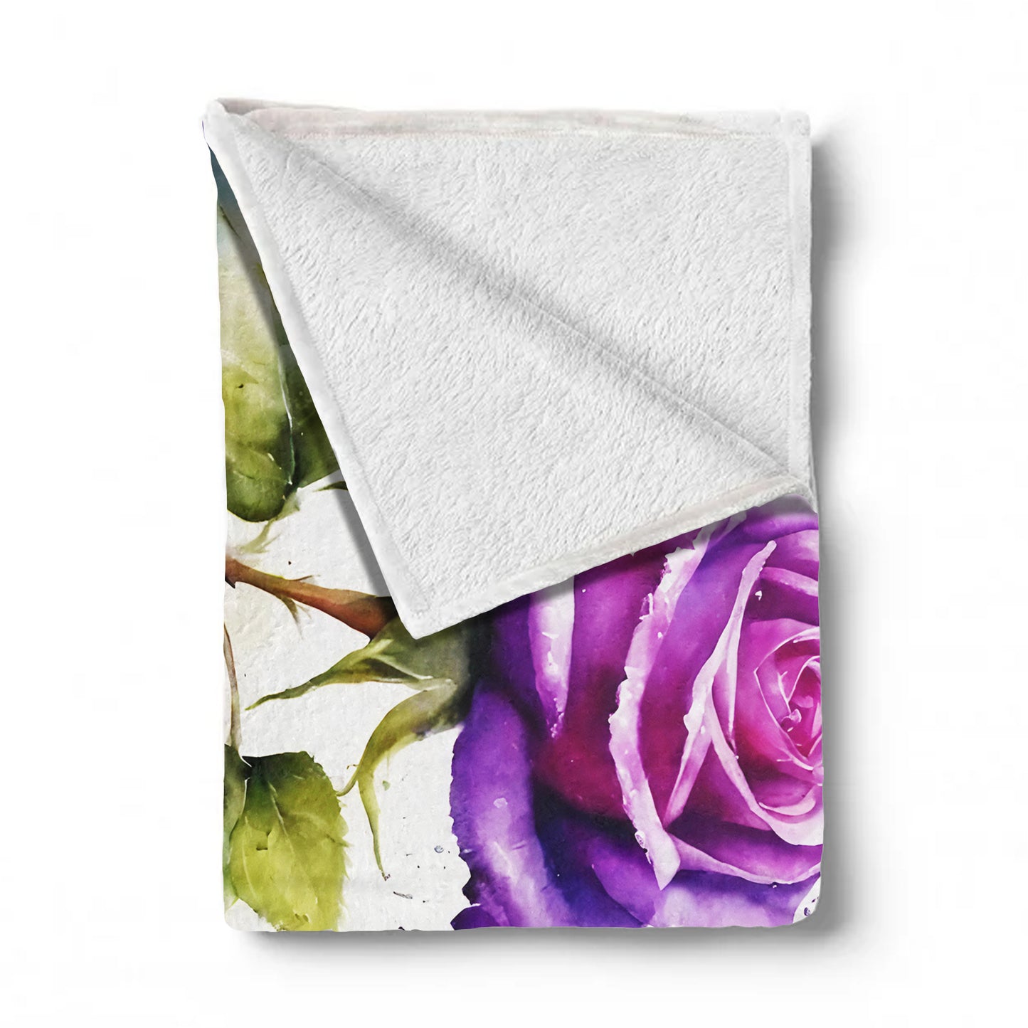 Amazing Purple Rose Light Weight Fleece Blanket