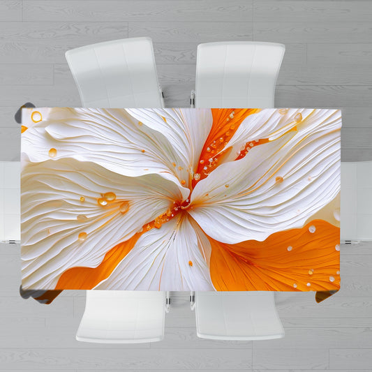 Amber Flower Rectangle Tablecloth