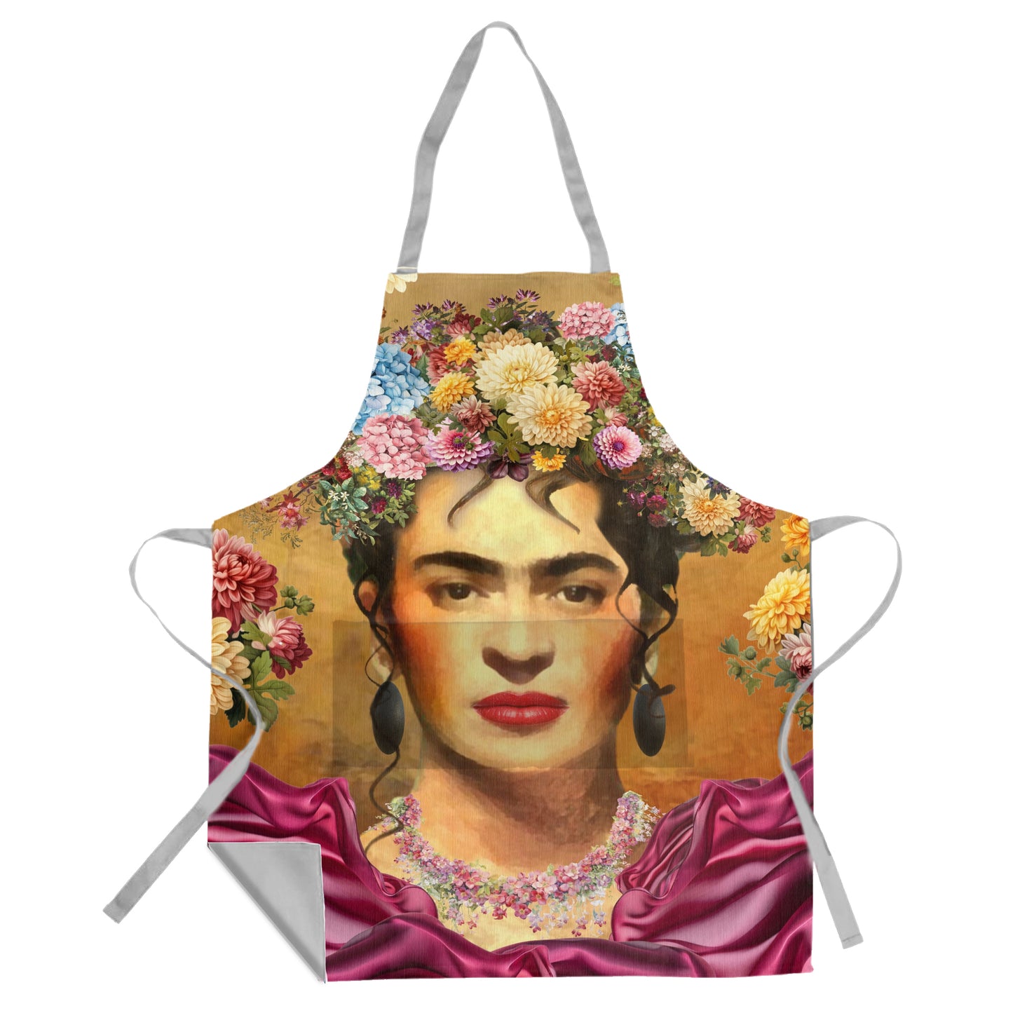 Ambrosia Frida Kahlo Medium Length Apron By Mark Van Vuuren